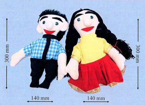 CLOTH DOLLS (ONE BOY AND ONE GIRL)