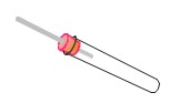 Assembly boiling tube with cork fitted glass tube