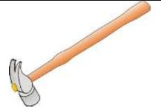Claw hammer with handle