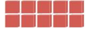 Red plastic
beads/cubes